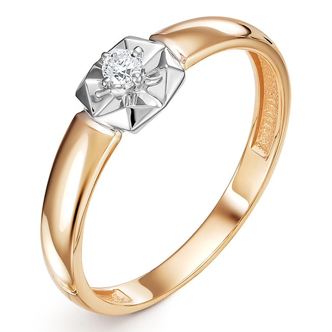 Кольцо, золото, бриллиант, 209-1120